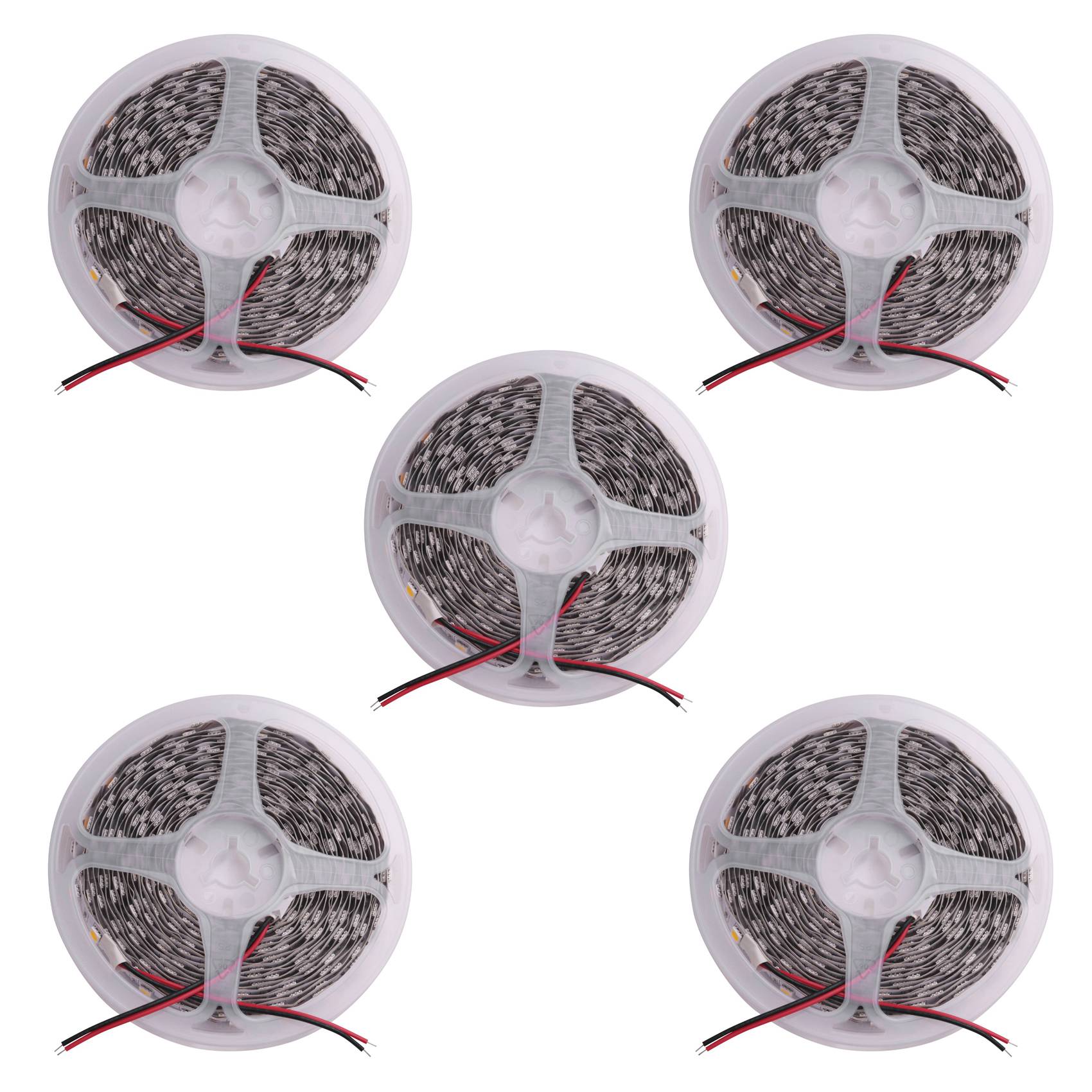 fasdaga 5X 300 Warm White LED 5050 SMD Flexible Light Lamp Strip 12V Club 5M