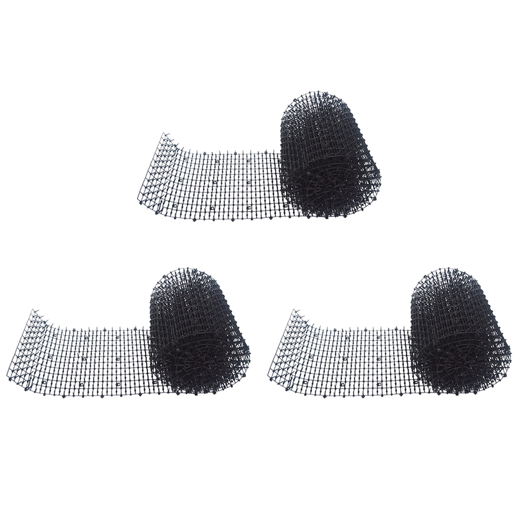 OUMERY 3X Household Garden Cat Mat Prickle Strip Anti Cat Dog Repellent Deterrent Spike Mat Garden Flower Plant-Black