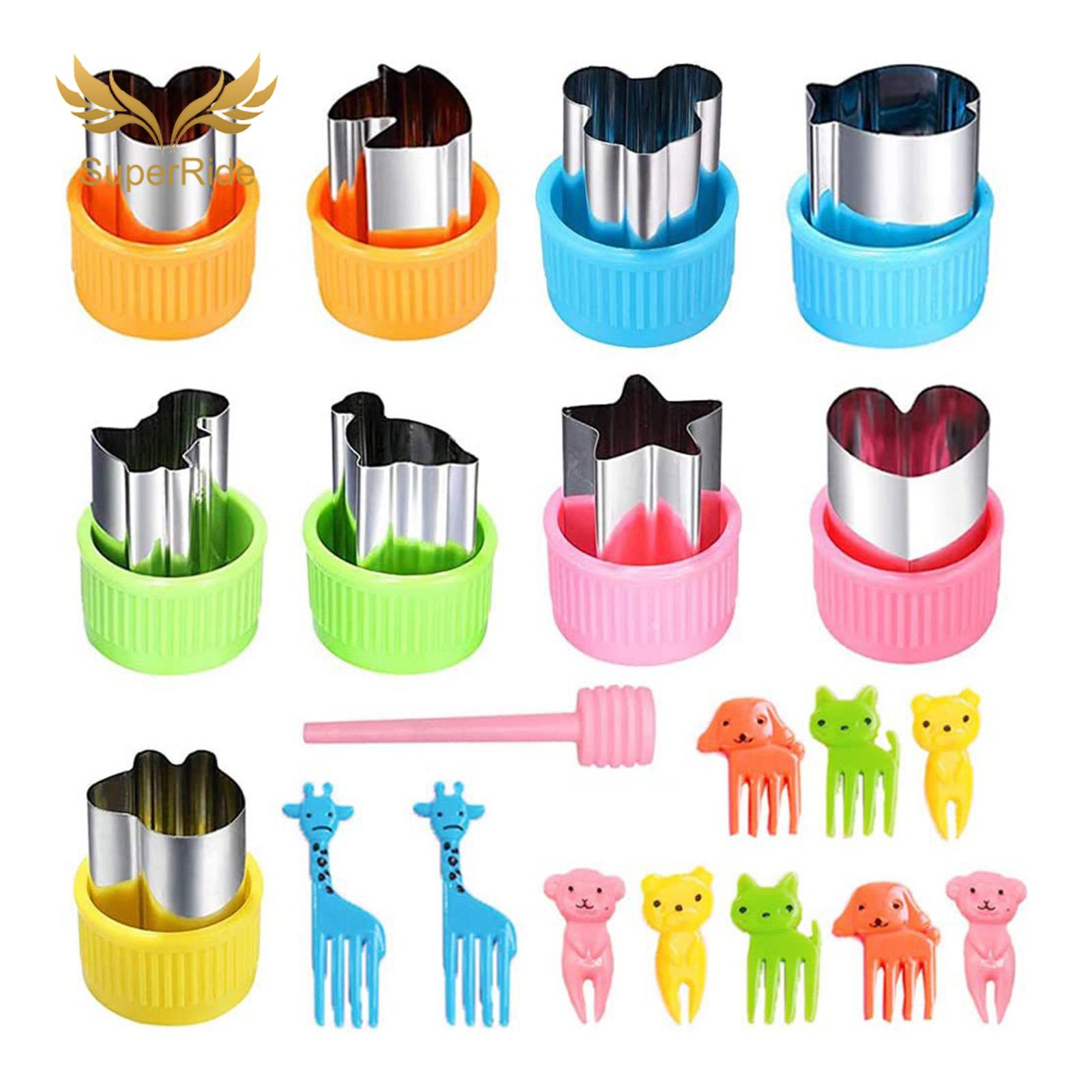 SuperRide Vegetable Shaping Tool Stainless Steel Embossing Mold Set Easy Demolding Safe Shaping Reusable Cookie Cutter for Fruits for Home