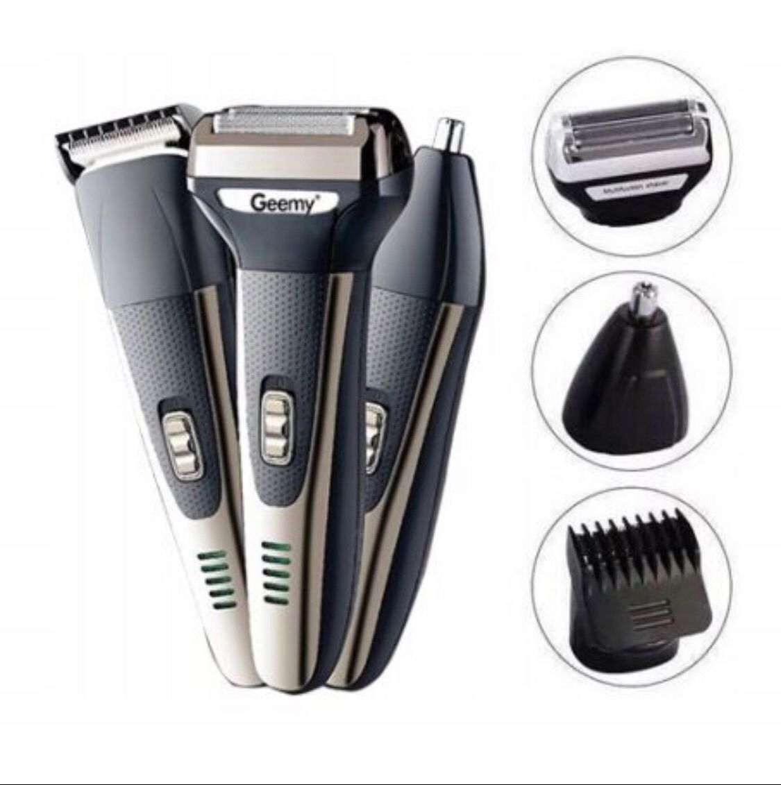 3in1 Geemy 598 adjustable professional hair trimmer for men electric beard hair clipper rechargeable hair cutter machine