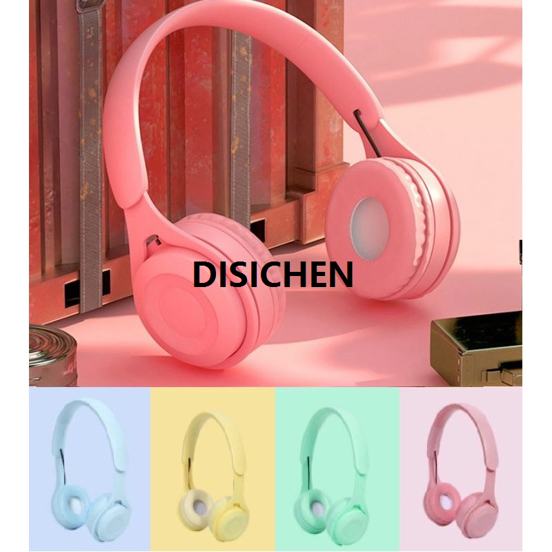 DISICHEN Wireless Headphones, P47 Bluetooth Over Ear Foldable Headset with Microphone Stereo Earphones Support FM Radio TF for PC TV Smart Phones Portable
