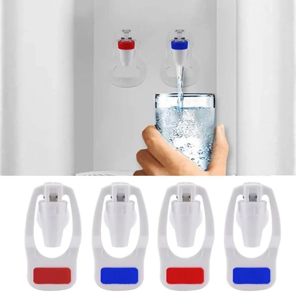 1/2Pcs Durable Replacement Parts Water Dispenser Faucet Red Hot Blue Cold Push Type Drinking Fountain Valve Plastic Water Tank Water Dispenser Tap