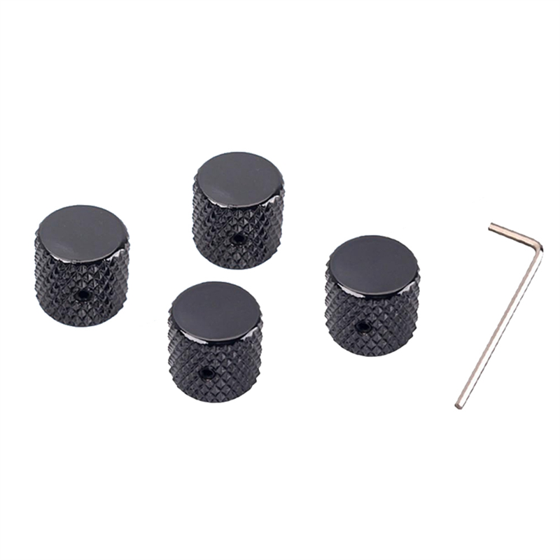 Black 4 Pack Volume Control Knob Tone Knob Flat Control Knob Guitar Control Knob Guitar Pedal Knob Easy to Use