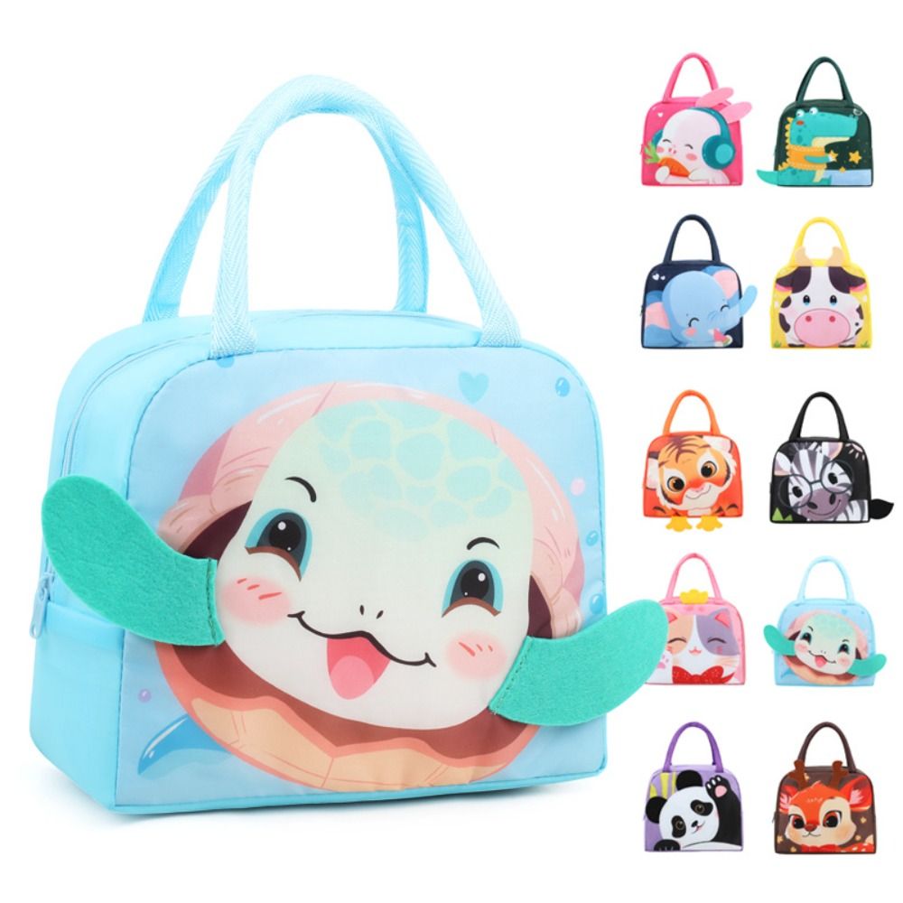 Cute Oxford Cloth Capybara Lunch Bag 10 Colors Cartoon Pattern Thickened Thermal Insulation Bag Portable Ice Pack Kids s