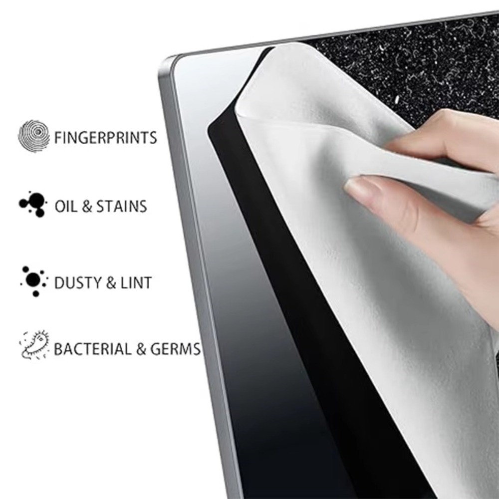 Notebook Accessory Microfiber Cleaning Cloth Dustproof Lightweight Laptop Screen Cleaner Soft Reusable Keyboard Protection Cloth for MacBook Pro 13/14/15/16 Inch Home Use