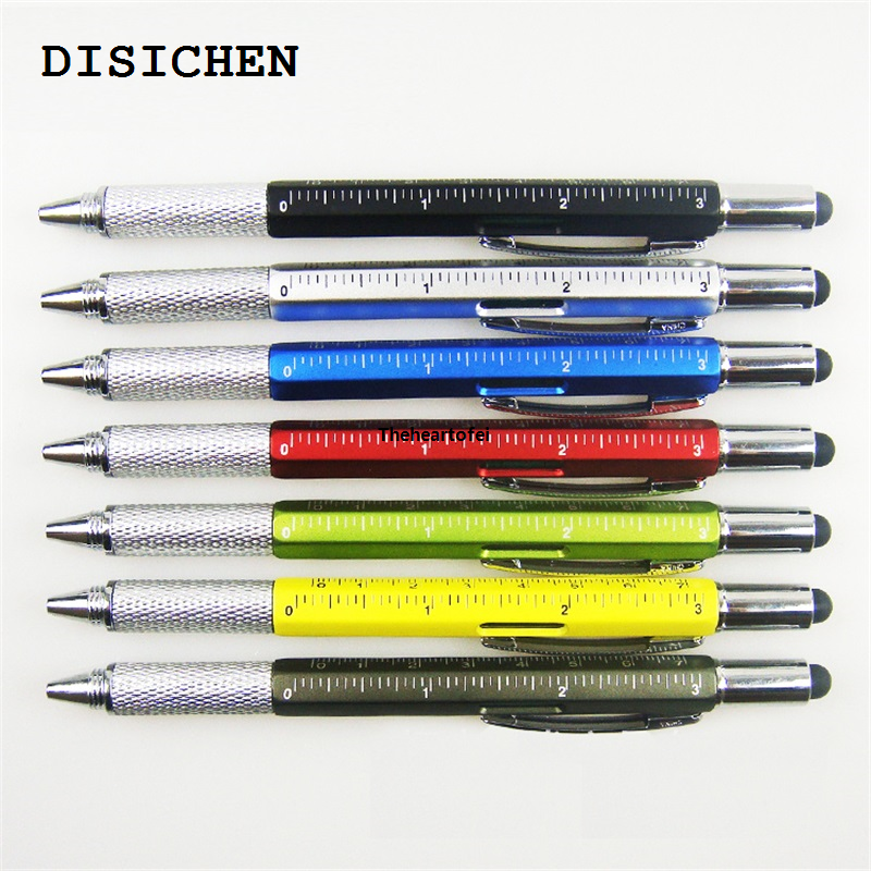 DISICHEN 2025 New 7 novel touch ballpoint pen 1pcs multi-function screwdriver tool level capacitive pen gift color