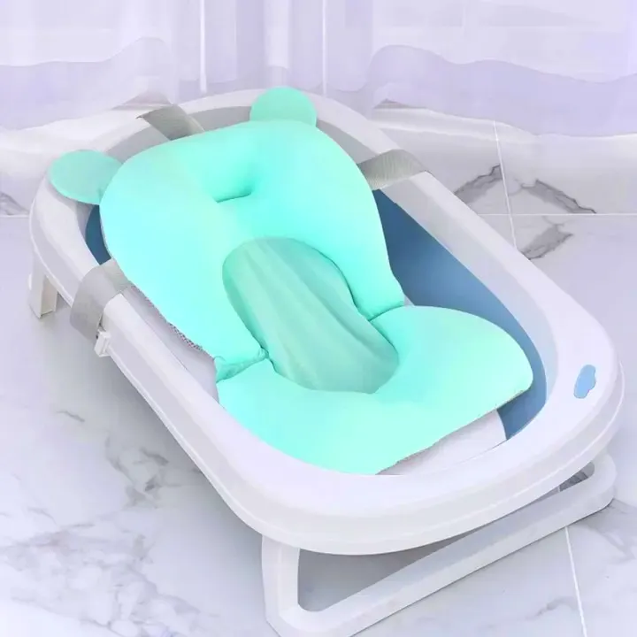 AquaNest Tub - Foldable Baby Bathtub with Soft Cushion Support