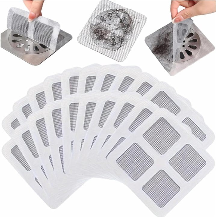 10 pcs Disposable Shower Drain Hair Catcher