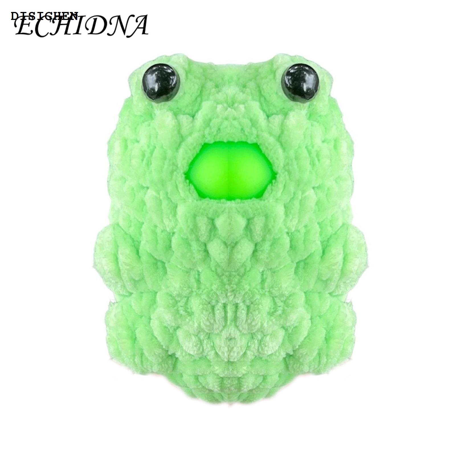 DISICHEN Original Crochet Dog Doll Handmade Crochet Animal Stress Relief Squeeze Duck Dog Frog Chick Pig Doll for Sensory Fidget Blowing Bubble Laying Egg Design Durable Crochet Doll