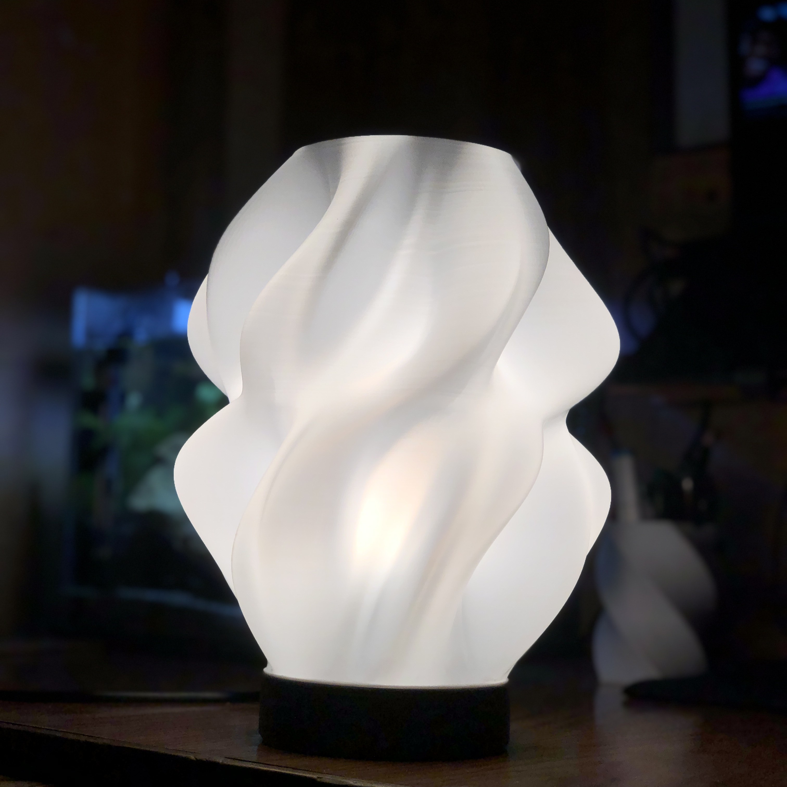 Modern Spiral LED Lamp | Aesthetic 3D Printed Night Light | Minimal Home Decor Table Lamp