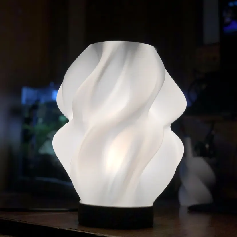 Modern Spiral LED Lamp | Aesthetic 3D Printed Night Light | Minimal Home Decor Table Lamp