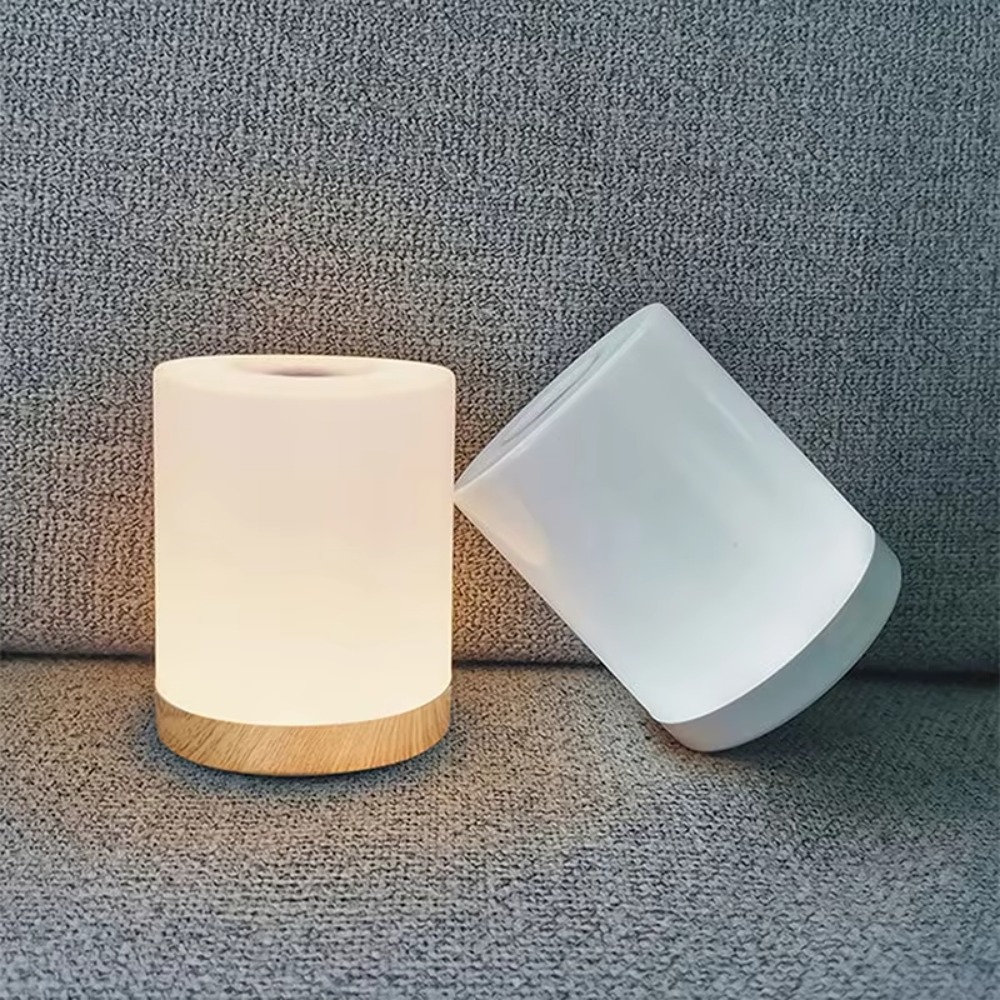 Elegant Dimmable Rechargeable Bedside Lamp Mini Decoration Table Touch Night Light Portable LED Home Study Sleep Lamp Bedroom