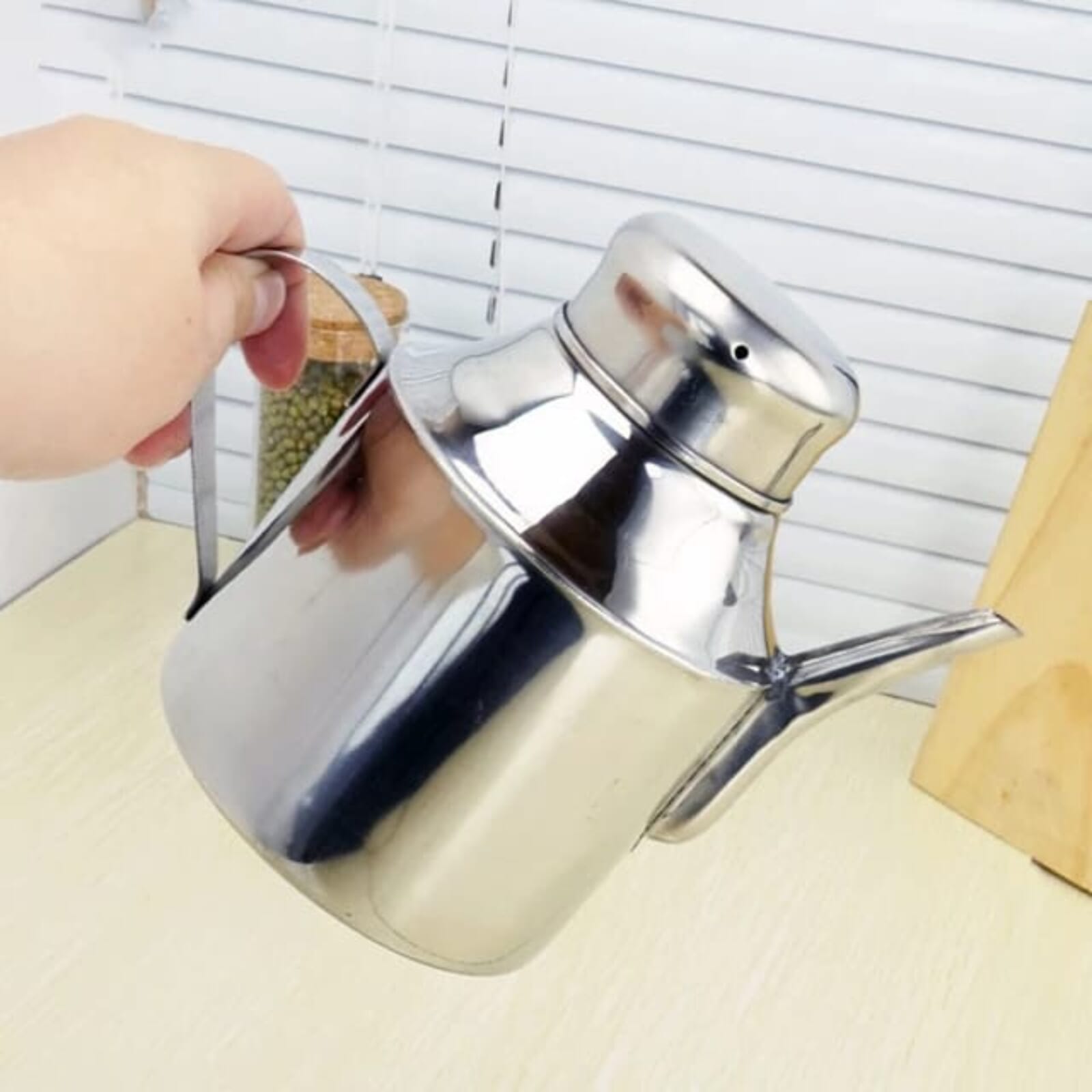 Chuangdeli Multifunction Stainless Steel Oil TeaPot Oil Dispenser Pot 32OZ