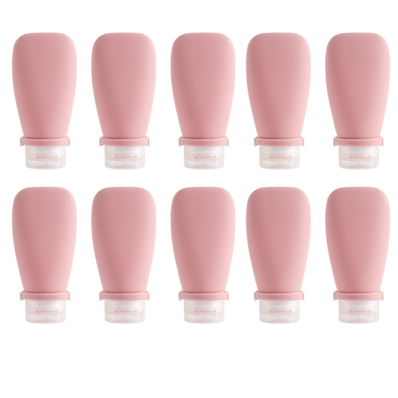 OUMERY Pink 90ml Travel Silicone Refill Bottle, Shower Gel, Shampoo Refill Bottle, Squeeze Refill Empty Bottle