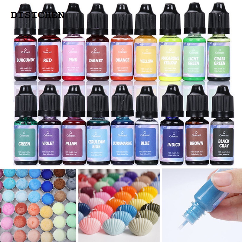 DISICHEN Luxury 24 Colors Resin Pigments Candle Dye Liquid Colorants For DIY Candle Soap Coloring Dyes Epoxy Resin Mold Craft Craft Pigments