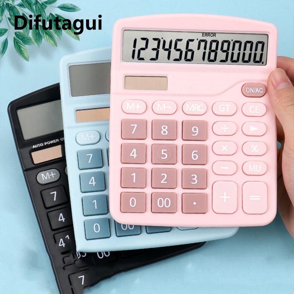Difutagui Fifty percent discount Solar Calculator Dual Power Supply Calculator Cute Colorful Fashion Exam Supermarket Calculator