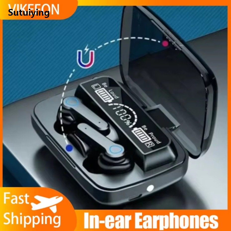 Sutuiying M19 Noise-cancelling Sports Earphones Touch In-ear Mini Emergency New Power Bank Headset Bluetooth Wireless TWS Gaming Headphones