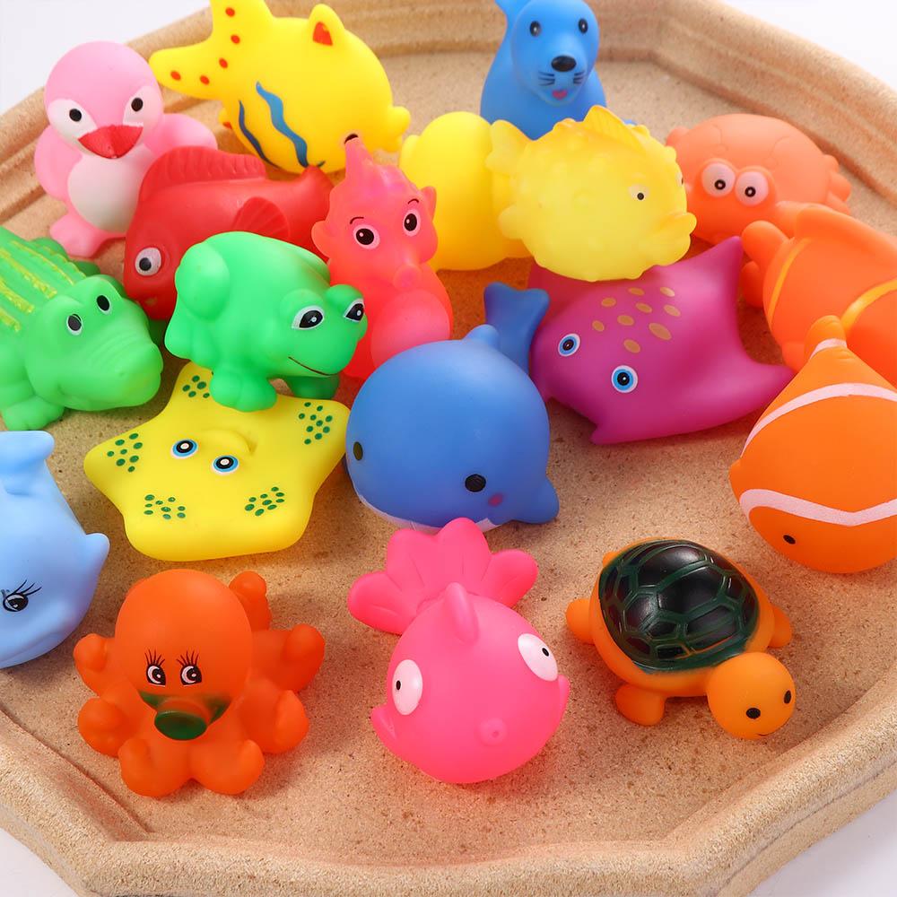 for Funny Gift Children Squeeze Animals Sound Squeaky Float Shower Swimming Water Bath Baby Bath