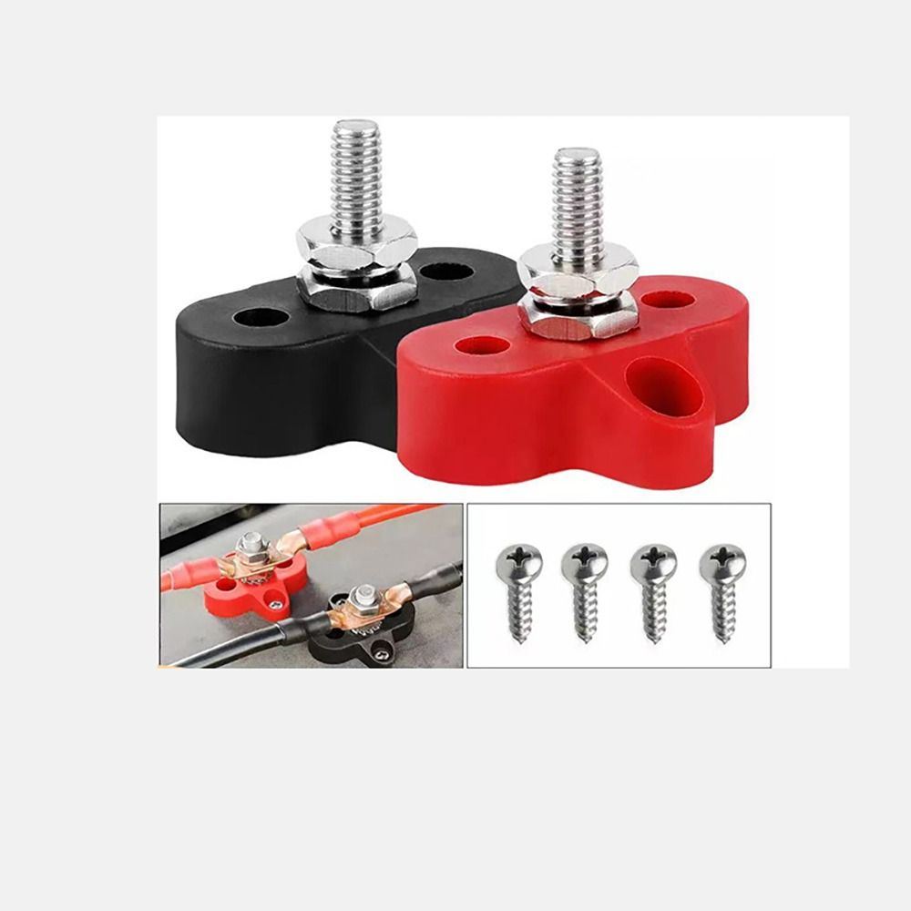 Heavy-duty Terminals M6 M8 Bus Bar Terminal Block 12V/24V Modified Heavy Duty Power Distribution Stud Durable Battery Terminal Junction Terminals Car Truck RV Boat