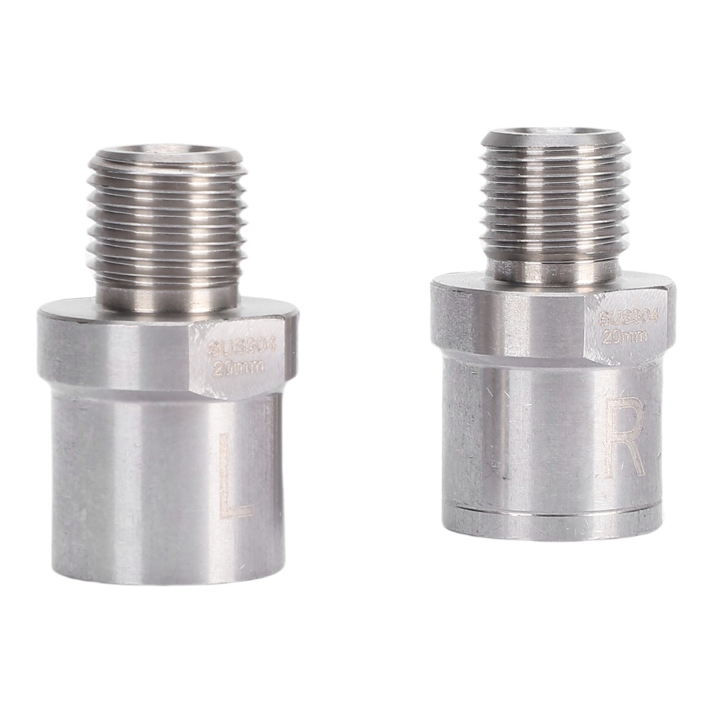 1 Pair Durable Male Thread 1/2in toFemale Thread 9/16in Bicycle Pedal Adapters Stainless Steel Silver Cranks Convert Bike Pedal Adapters Easy Installation 1/2 to 9/16 Pedal Adapters Bicycle Cranks
