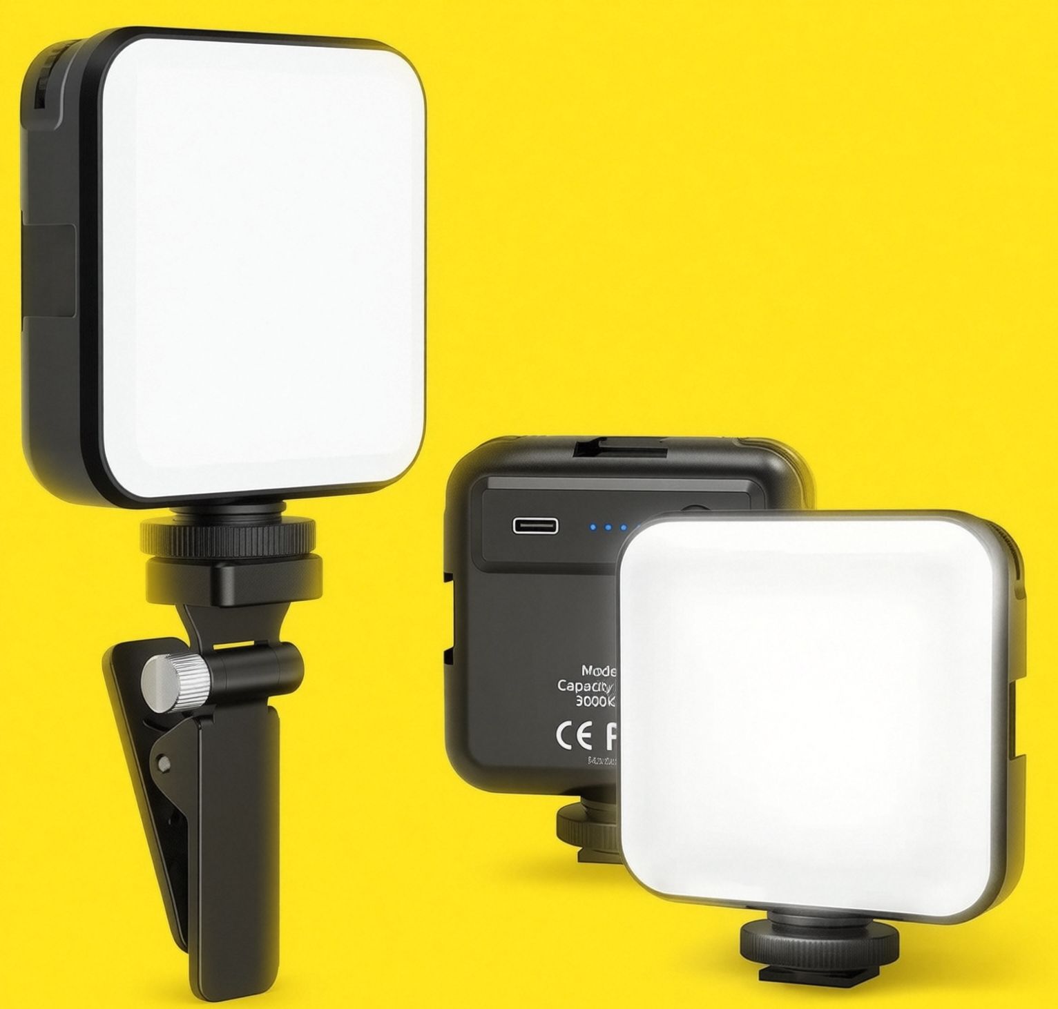 Influencer Lighting | LED Video Light Camera Light Laptop Light for Zoom Meeting Photography Lighting 100 LED Beads with Clip Dimmable and Rechargeable for Camera Selfie Stick Tripod Laptop Cellphone Best Price