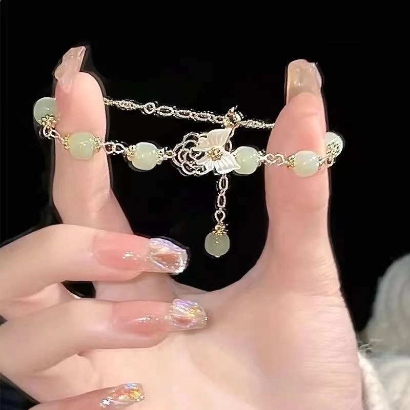 Sale】Fan Dream Butterfly New Chinese Style Shellfish Butterfly Female Niche Design Daily All-match Bracelet Simple for Girlfriends