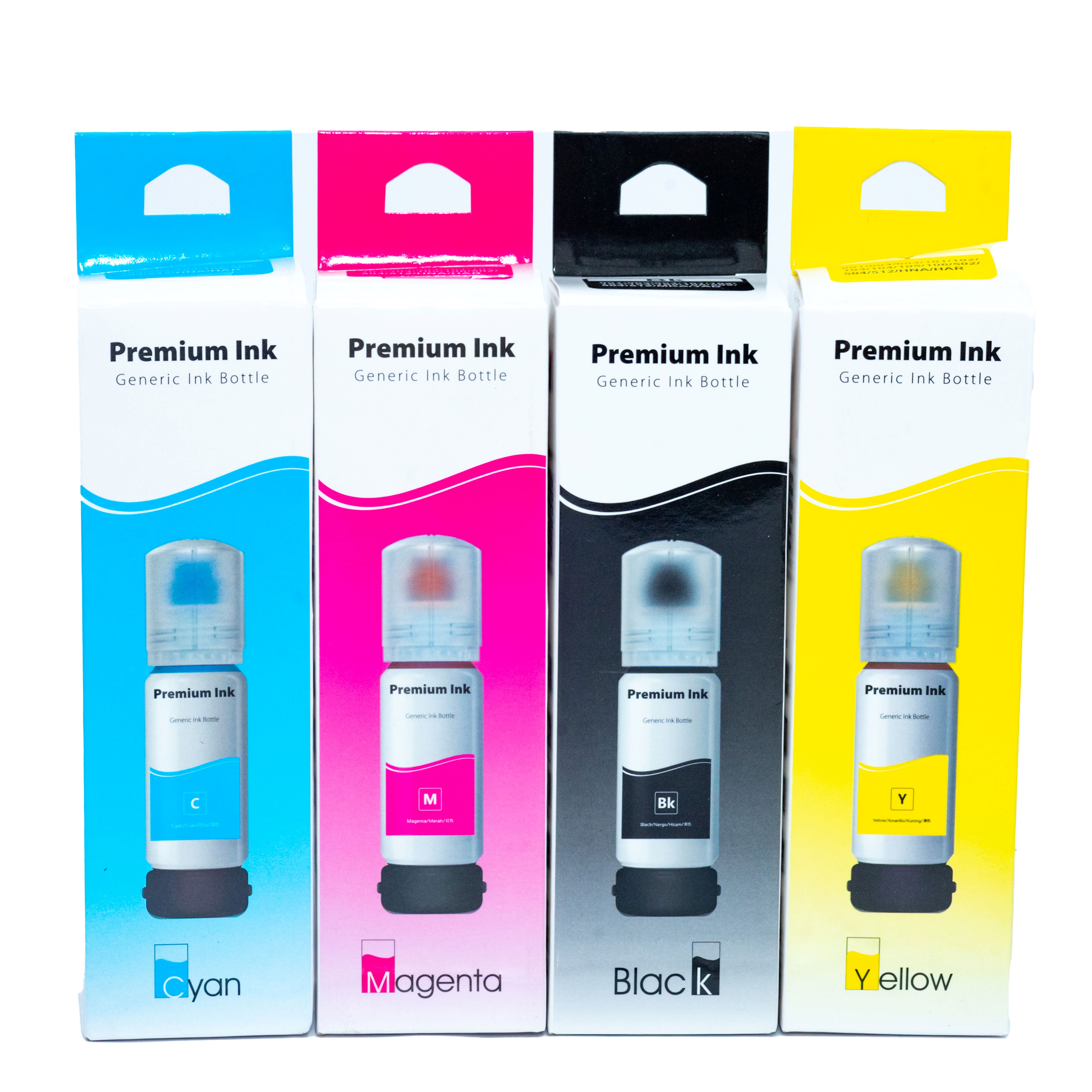 Epson Ink Bottle (Cyan/Magenta/Yellow/Black);Compatible with :L3110 /L310/1/ L3150 / L4150 / L4160 / L6160 / L6170 / L6190 Printer Models
