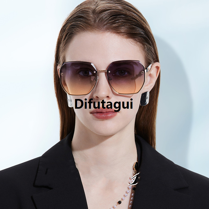 Difutagui Portable [ New ] Sunglasses Women's Sunglasses High-Grade Sunshade 2025 Summer UV Protection Face Small Polarized Glasses