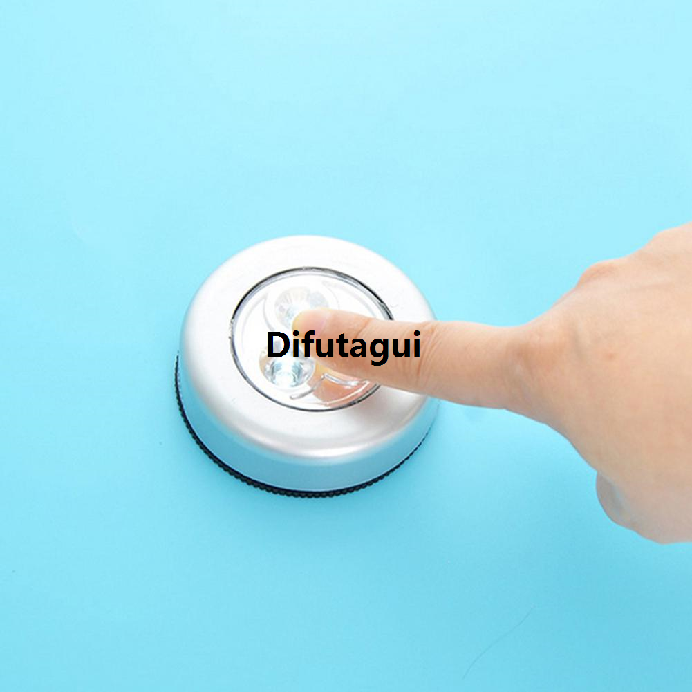 Difutagui Cabinet Car Light Touch Wardrobe Stick MiniLight3LED 2025 New Battery Powered Round Veilleuse