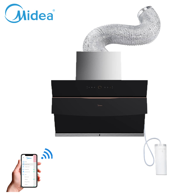 Midea 90cm Chimney with IOT and Steam wash CXW-240 B68