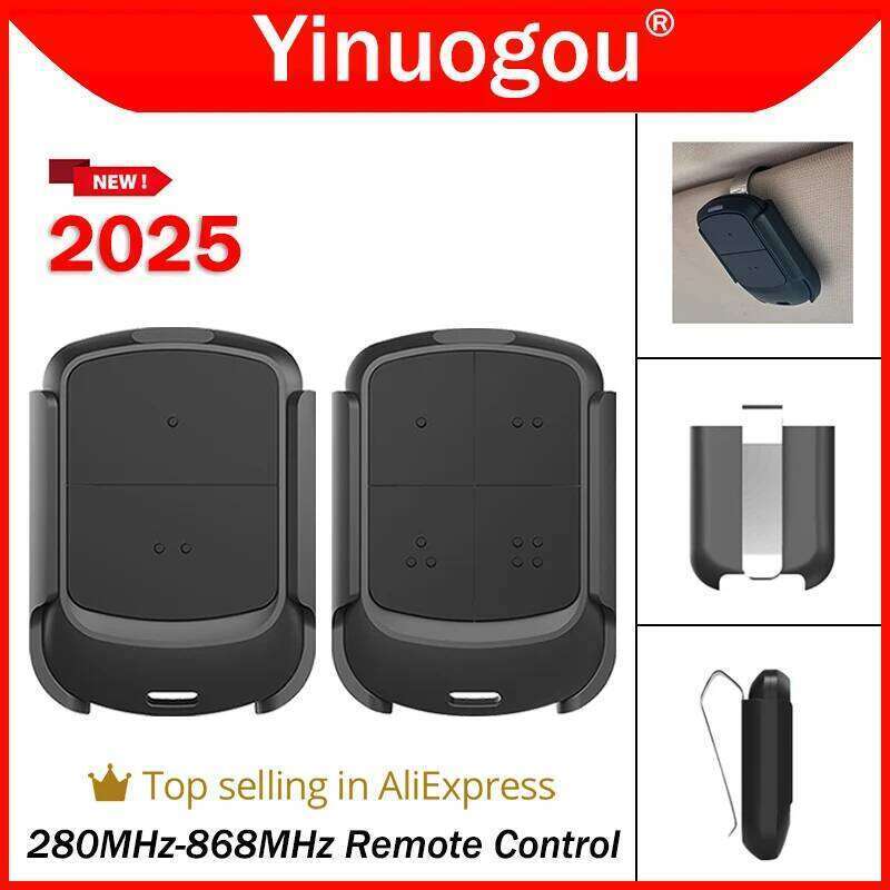 The latest universal gate remote control 280MHz-868MHz Multifrequency Remote Control Duplicator 433MHz 868MHz Garage Door Opener with Cloning Code and Automatic Analysis