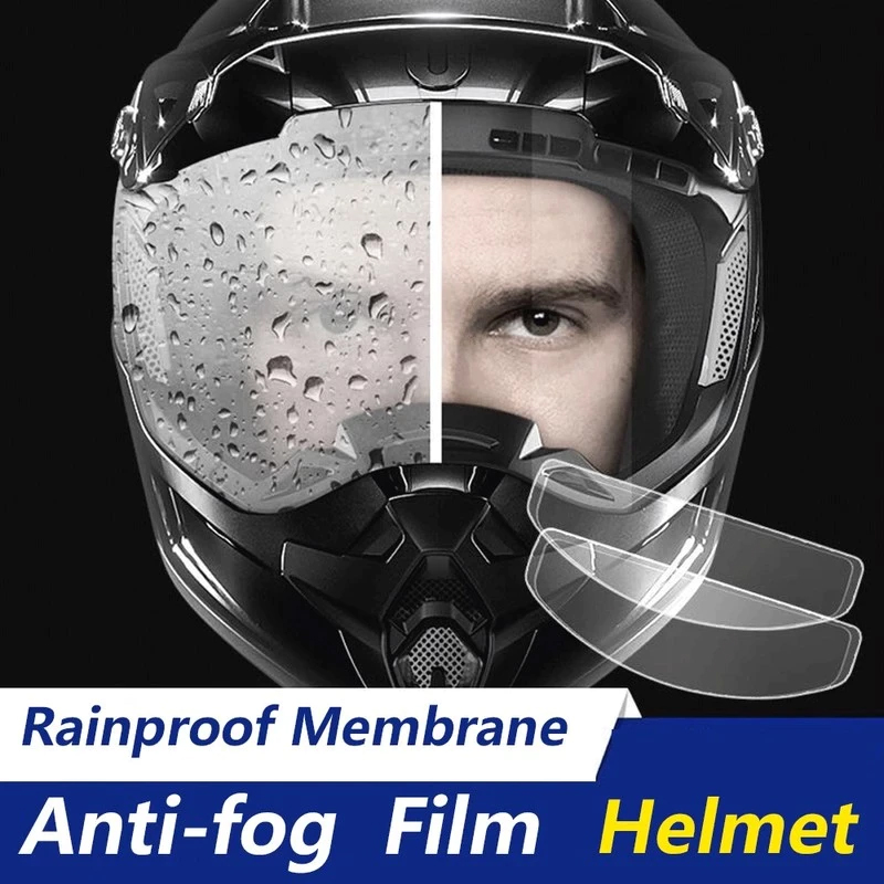 Motorcycle Helmet Waterproof Rainproof Anti-Fog Lens Film Clear Protective Sun Visor Screen Patch Shield
