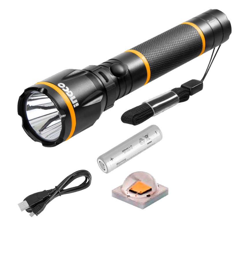 Ingco Flash Light Aviation Grade Aluminum Alloy:6N01-T6