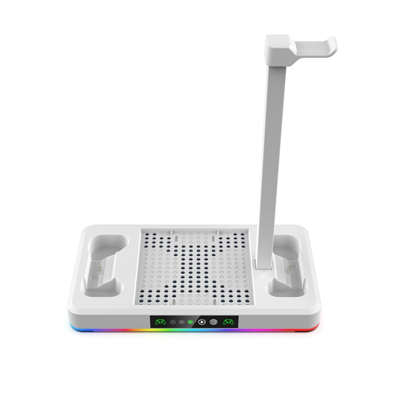 Dual Charging Station Dock Controller Vertical Cooling Stand Cooling Fan Stand with RGB Light for Xbox Series X S
