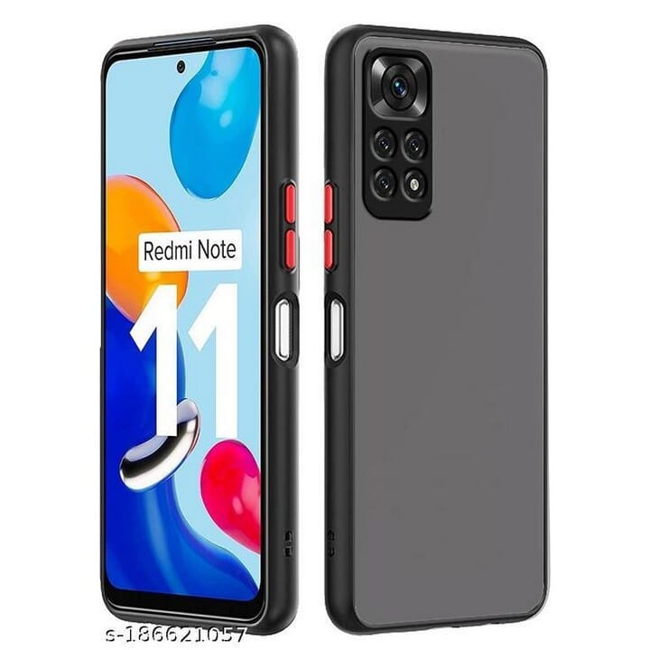 Redmi Note 11 / 11S - Smoke Matte Case with Camera Protection Cover