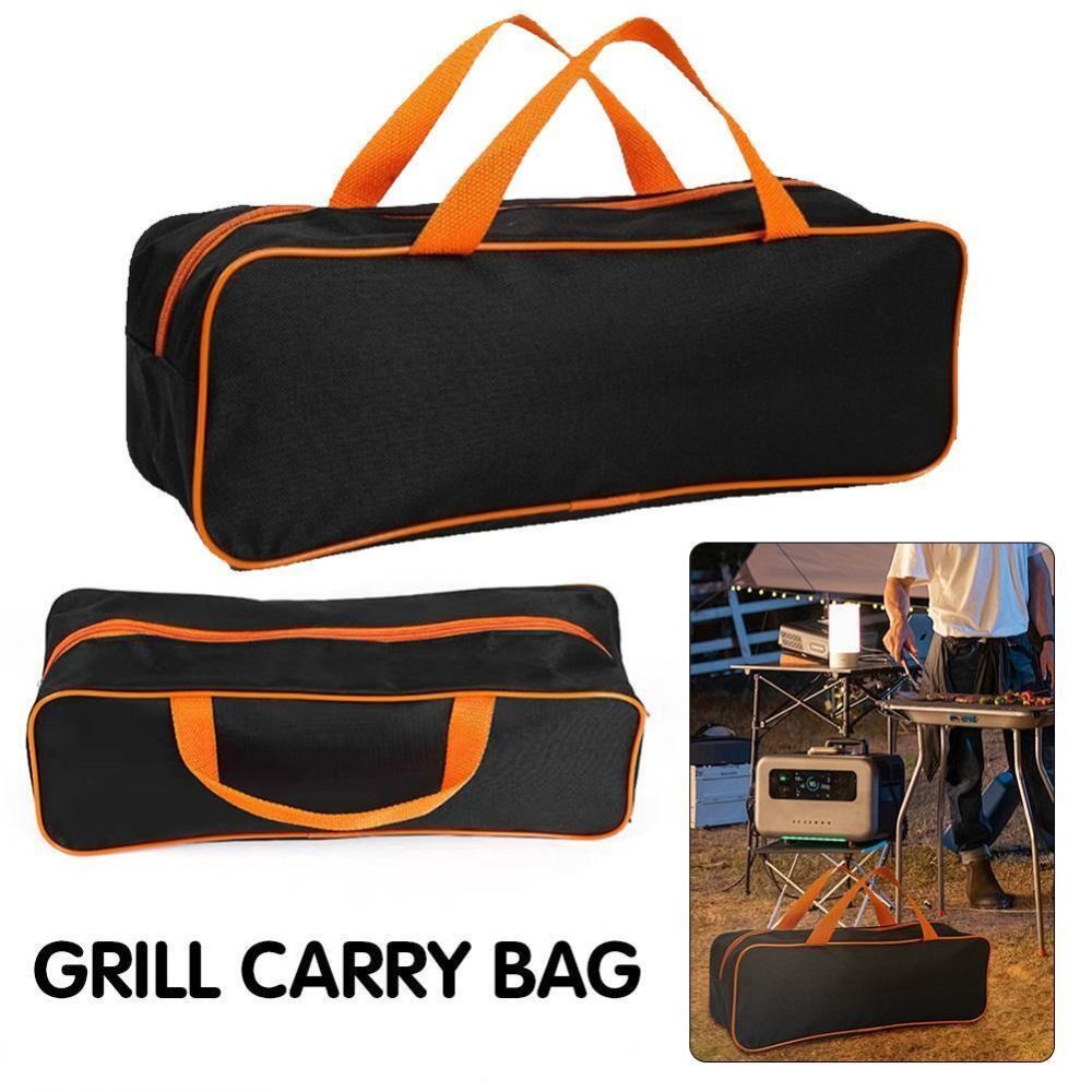 Portable Oxford Cloth Camping Tool Storage Bags Grill Carry Bag Car Air Pump Bag Car Vacuum Cleaner Storage Bag Large Capacity Barbecue Grill Utensil Carry Bags
