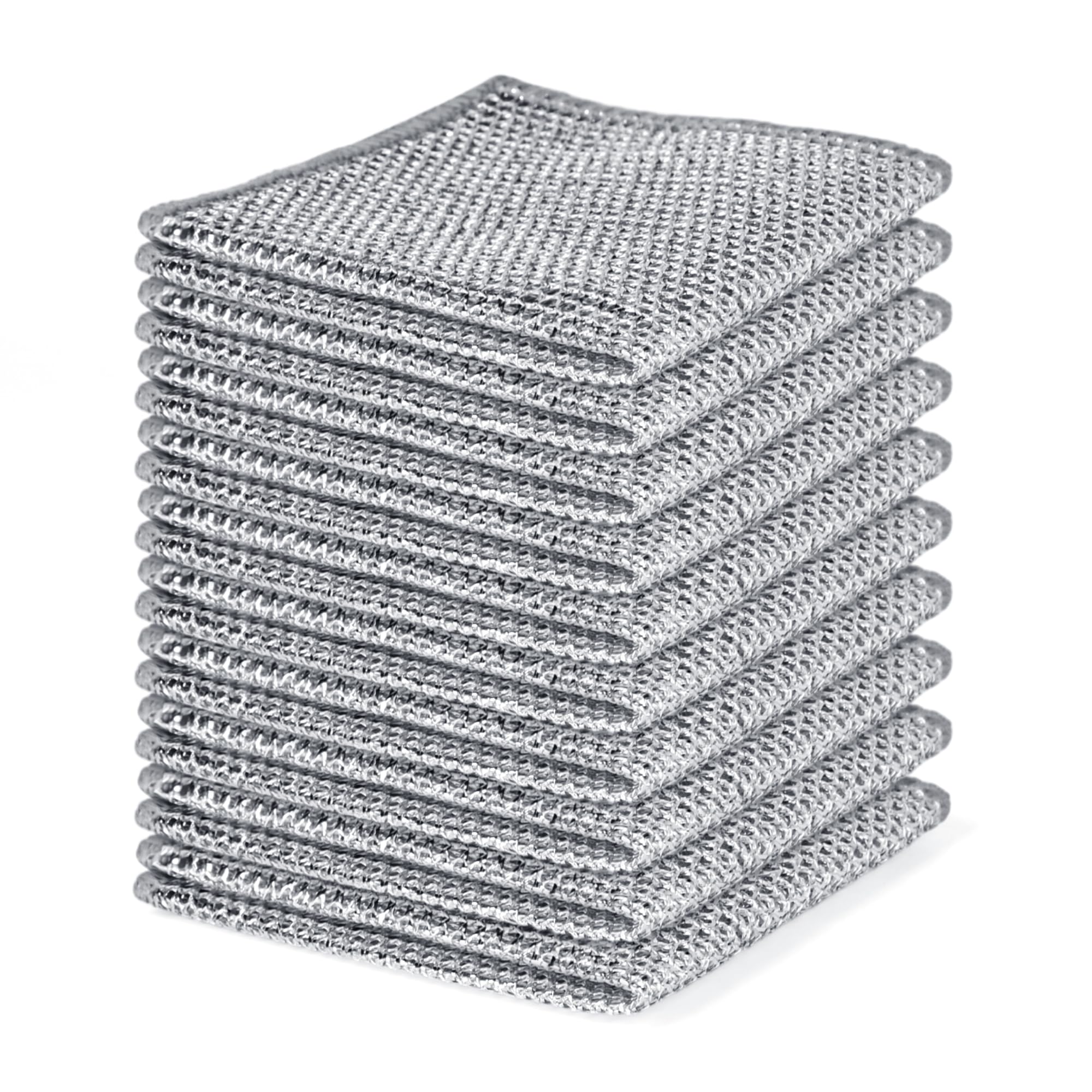 on-Scratch Dish Cloths Heavy-Duty Wire Dishwashing Rags for Kitchen | Multipurpose Wire Dishwashing (Pack 5)