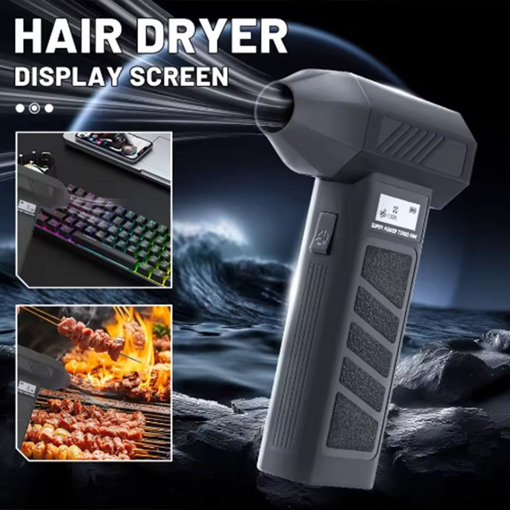 Portable 130000RPM Mini Violent Turbo Fan Brushless Motor Four Wind Speeds Electric Air Duster Quiet LED Lighting Vacuum Cleaner Combustion Support