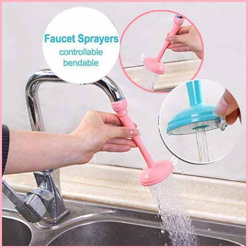 Adjustable Kitchen Splash Shower Faucet Regulator Sprinkler Head Nozzle Bathroom Tap Water Saving Device (Standard) Pink