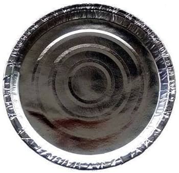 FR-KG Pack of 50 Pieces of Nasta Plate Use and Throw Disposable Silver Paper Plates Waterproof Laminated Small