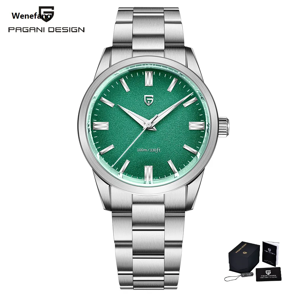 Wenefang 2024 New PAGANI DESIGN 38mm Men's Quartz Watches Stainless Steel AR Coating Sapphire VH31 Business Sports Watches reloj hombre - image 1