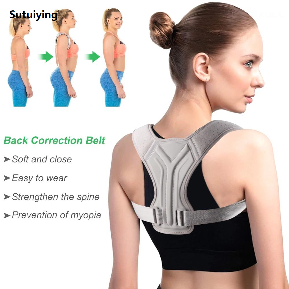 Sutuiying Posture Corrector Unisex Adjustable For Clavicle Support Providing Pain Relief for Neck Back Shoulder Reshape Your Body 1PC