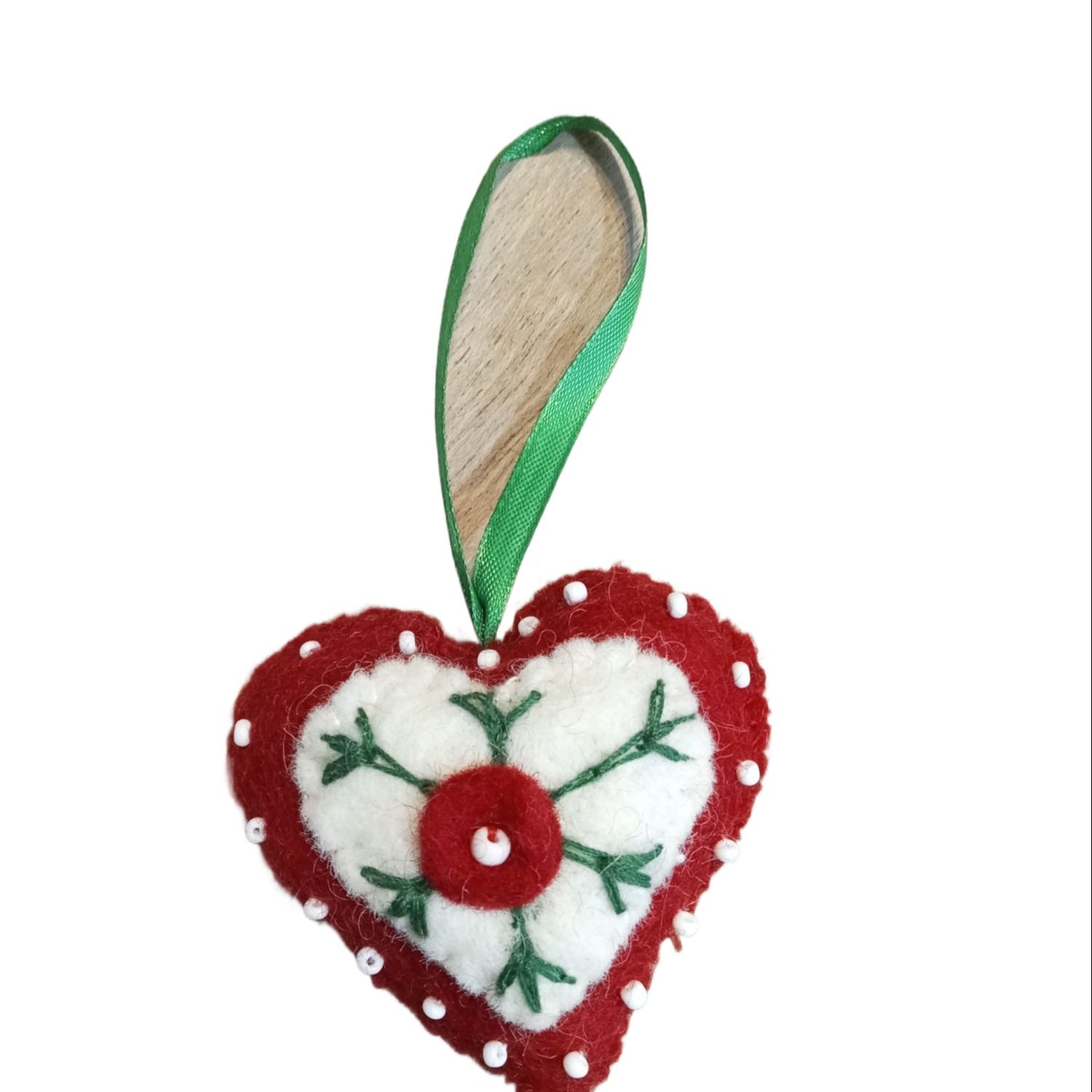 Handmade Heart Ornament/Christmas Tree Hanging/Home Decoration/Wool Heart Hanging
