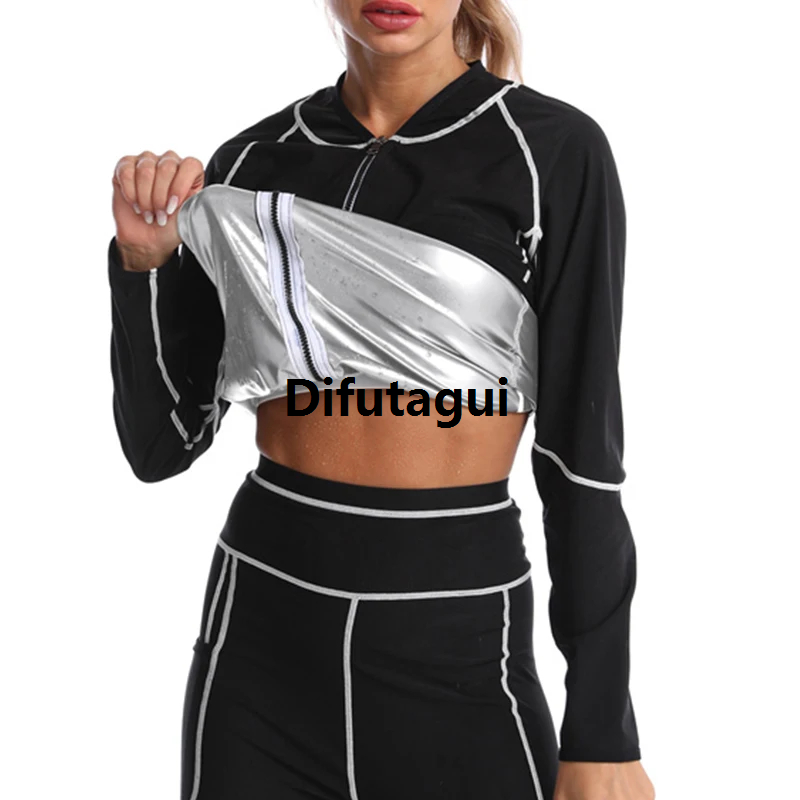 Difutagui Fitness Sports Fat Fitness Pants Sweat Sauna Women's Jacket Weight New Loss Hot Hot Top Jacket Leggings Burner Workout Pants