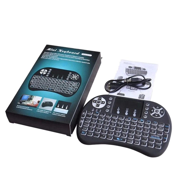 2.4GHz Wireless Air Mouse Mini Keyboard Smart Remote I8 Touchpad with Three Colors Backlit