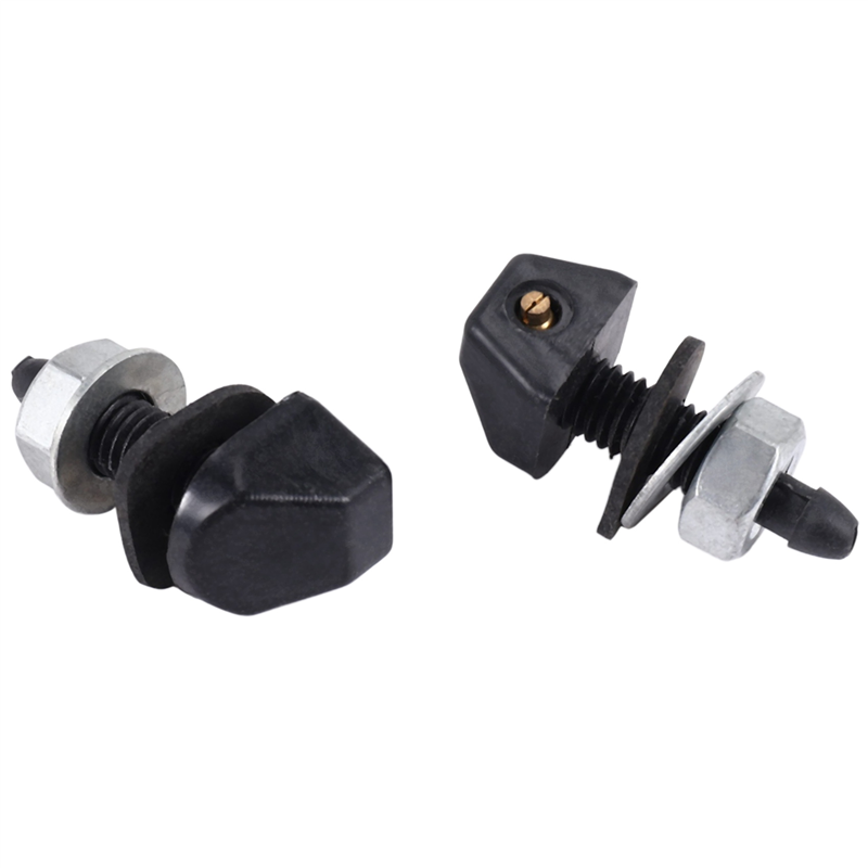 2 pcs Black Plastic Car Front Window Windshield Washer Nozzle For Pair