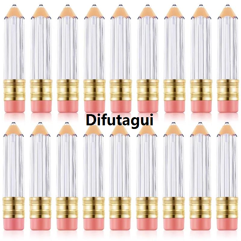 Difutagui 10pcs 5ml Mini Pencil Shaped Lip Gloss Empty Tubes Refillable Fifty percent discount Lip Balm Containers Cute Bottles for Women Girl DIY Cosmetics