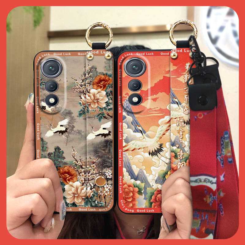 Soft case Protective Phone Case For Tecno Pova Curve 5G Phone Holder Ring Waterproof Wristband Chinese style Shockproof