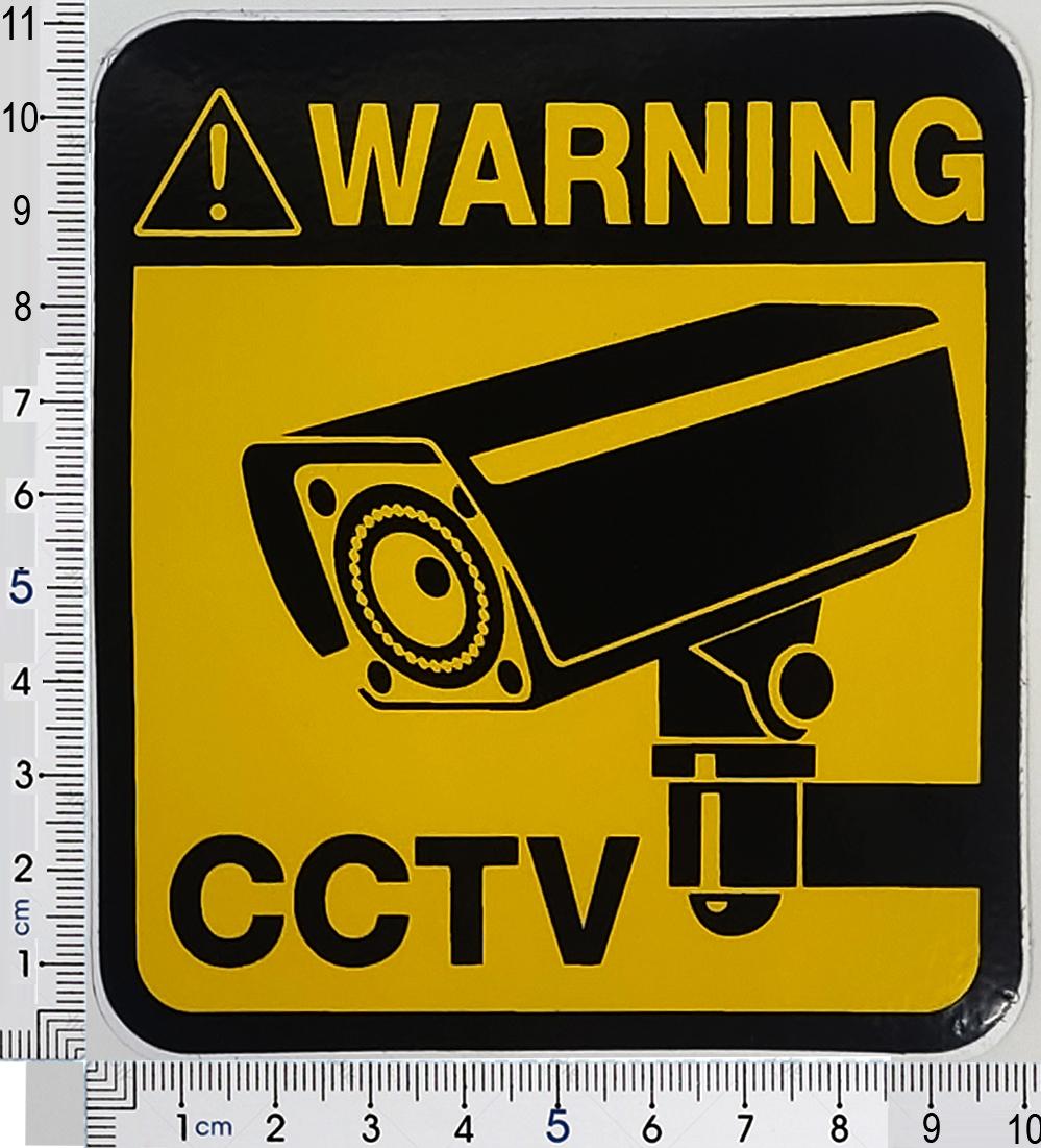 Warning CCTV Good Quality, Imported Decal Stickers For Motorbike, Scooter, Car, laptop