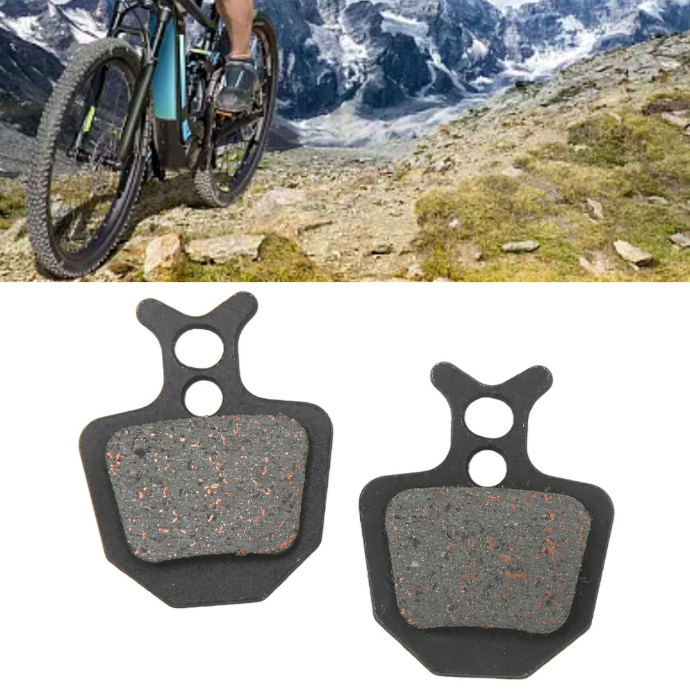 2 Pairs Durable Resin Semi Metal Disc Brake Pads High Performance Stable Bicycle Disc Brake Pads Black Lightweight Bike Disc Brake Pads for DA6 DA7 DA8 /Formula ORO K18 K24 for Mountain and Road Bike Braking Systems